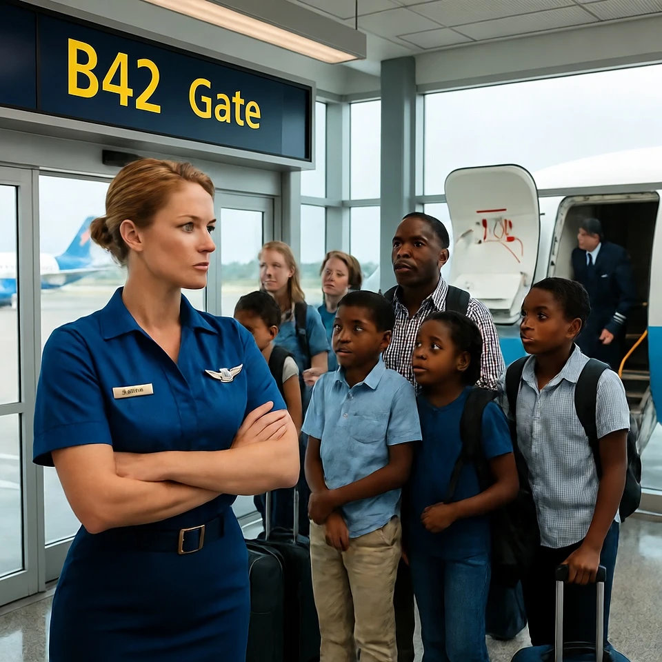 Flight Attendant Snatches Black Girl’s Ticket — She Makes One Call, The Airline Shakes, After She Whispers, “Mom, She Gave My Seat Away Like I Didn’t Matter,” And The Quiet Woman In Manhattan Turns That Humiliation Into A Corporate Emergency Before Boarding Even Ends