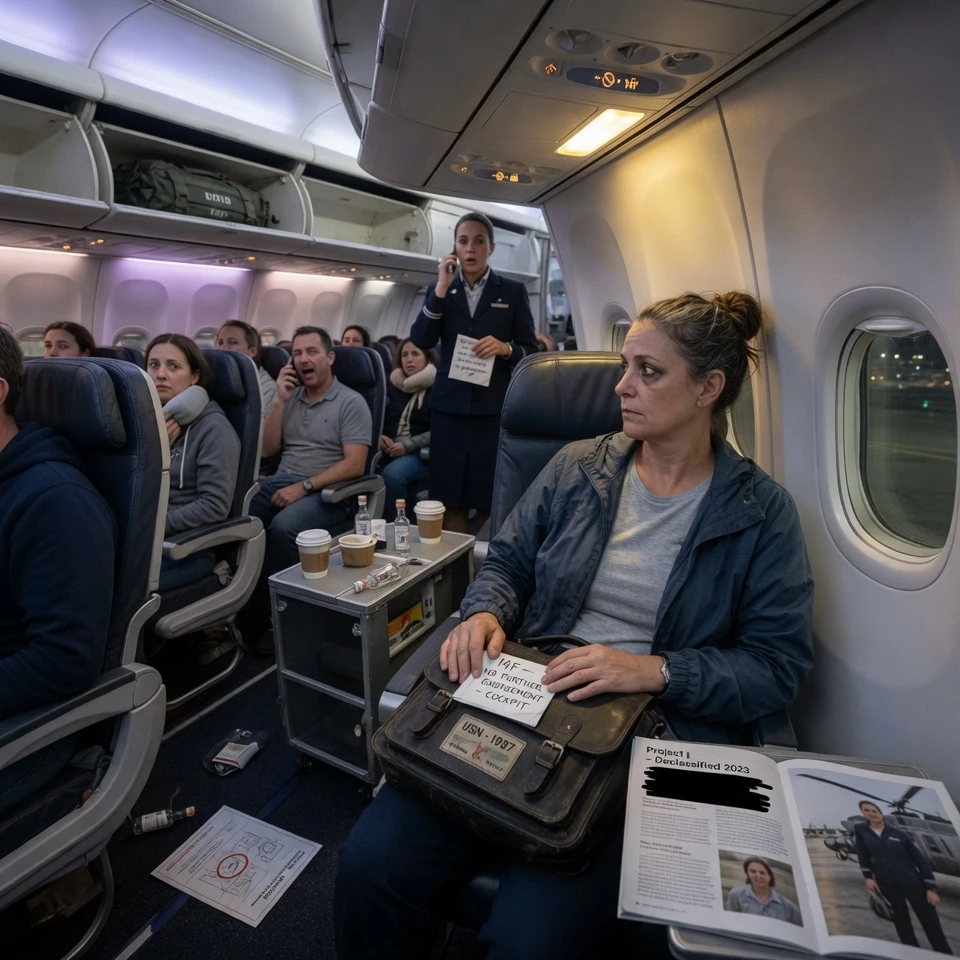 No One Noticed the Woman in 8A Reading an F-35 Systems Report — until the left engine blew, the right one began failing too, and she told the flight attendant in a voice colder than panic, “Take me to the cockpit now,” a sentence that changed a doomed Delta flight into a fight for survival.