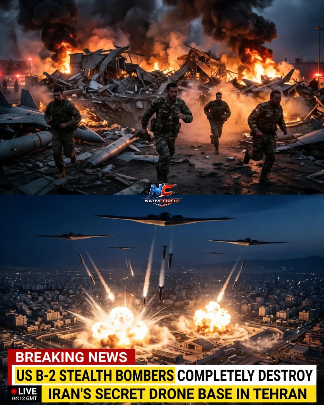 Iran’s Shahed Drone Hangar in Tehran Completely Wiped Out by US B-2 Stealth Bombers!lh
