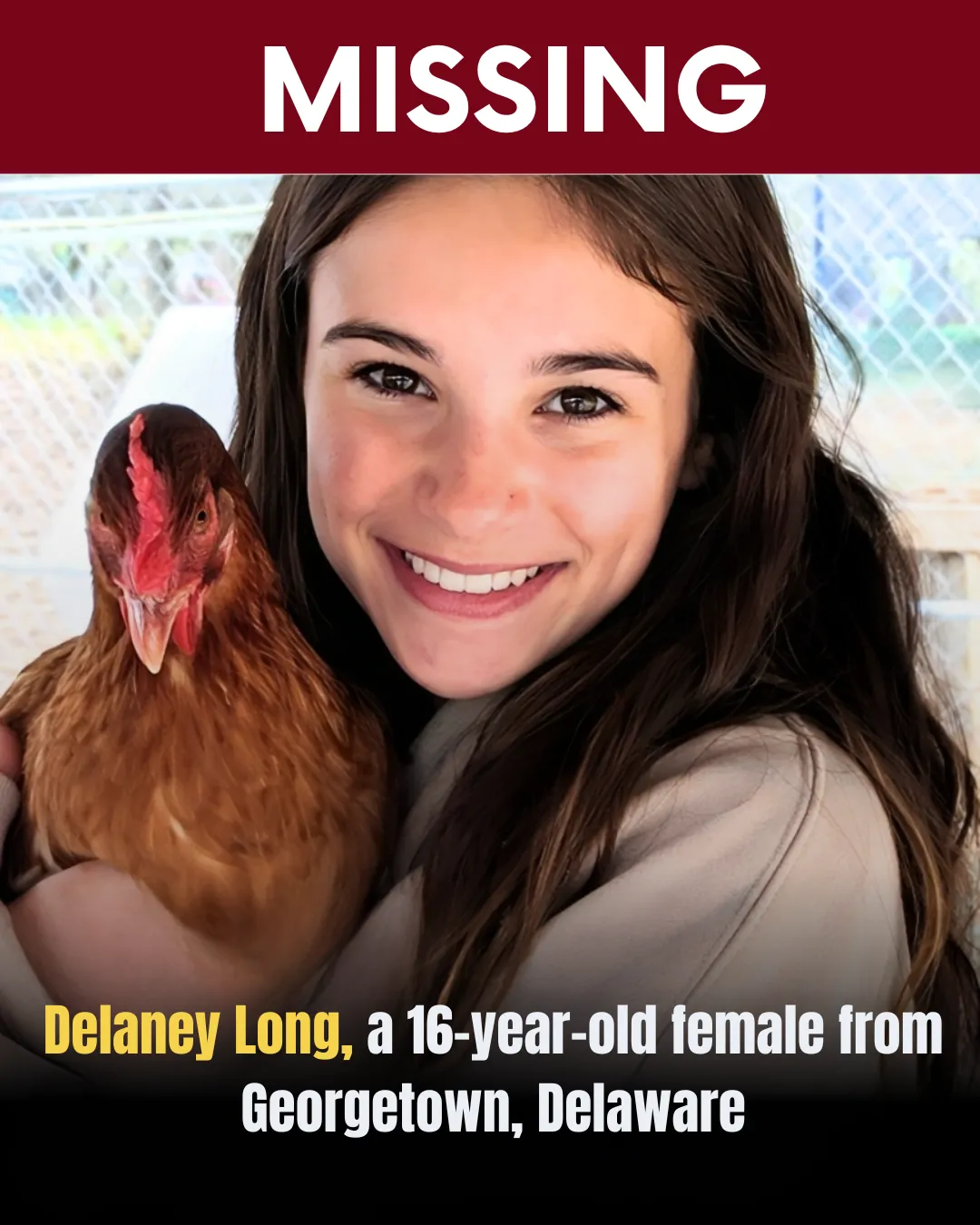 MISSING TEEN – HELP LOCATE DELANEY LONG