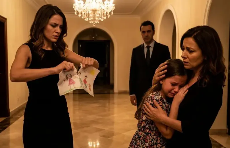 A BILLIONAIRE CAUGHT HIS GIRLFRIEND DESTROYING HIS DAUGHTER’S DRAWING… AND WHAT HE DID NEXT SH0CKED EVERYONE.