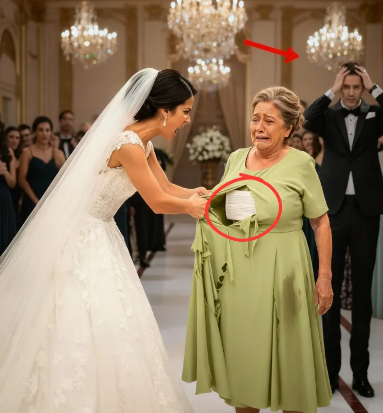 MILLIONAIRE BRIDE TORE HER MOTHER-IN-LAW’S DRESS AT THE WEDDING — The LETTER Sewn Inside SHATTERED the SON