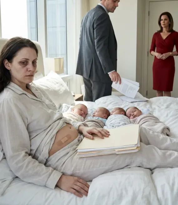 After I gave birth to our quadruplets, my husband shoved divorce papers at me. He called me a “scarecrow,” blamed me for ruining his CEO image, and started flaunting his affair with his secretary