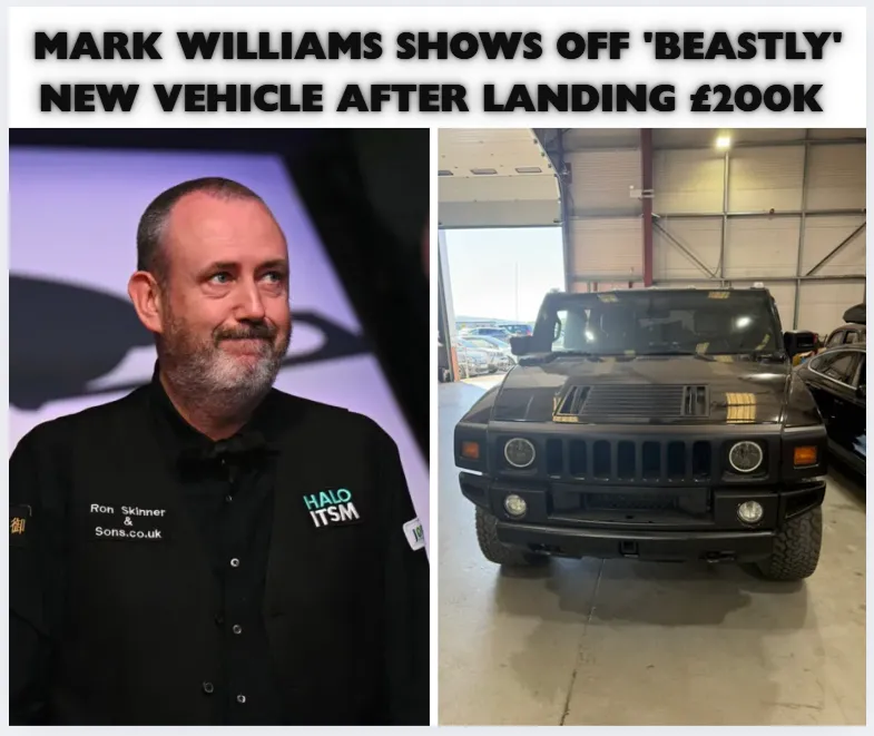 MAXIMUM BRAKE: Snooker Star Mark Williams Shows Off 'BEASTLY' New Vehicle After Landing £200k Windfall