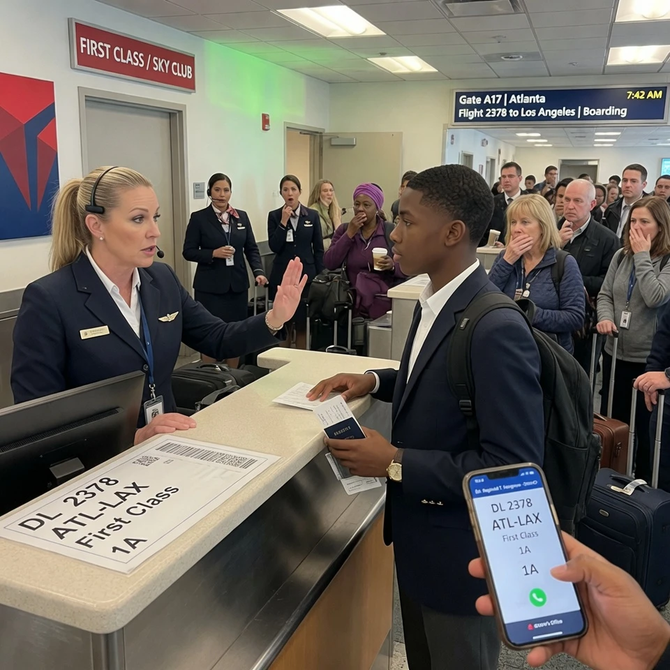 “It’s Just a Window Seat, Don’t Make This Difficult,” He Pressed, His Voice Growing Sharper — Until the Black Woman Looked Up and Said, “Then It Shouldn’t Be Hard for You to Accept No,” and What Happened on That Flight from Denver Changed the Entire Atmosphere