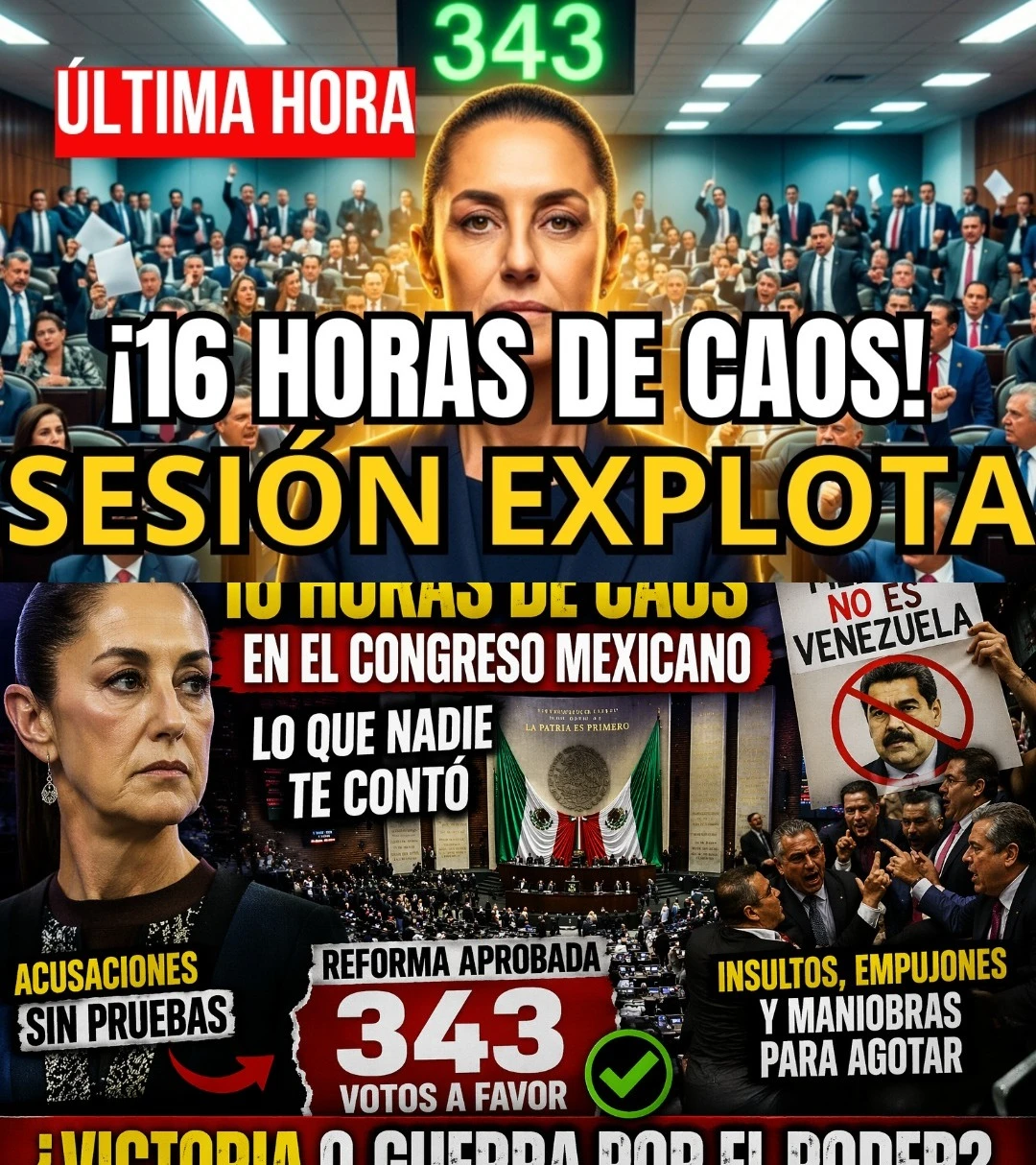 16 horas de tensión en el Congreso: así se aprobó la reforma de Claudia Sheinbaum entre caos, acusaciones y una guerra por la narrativa