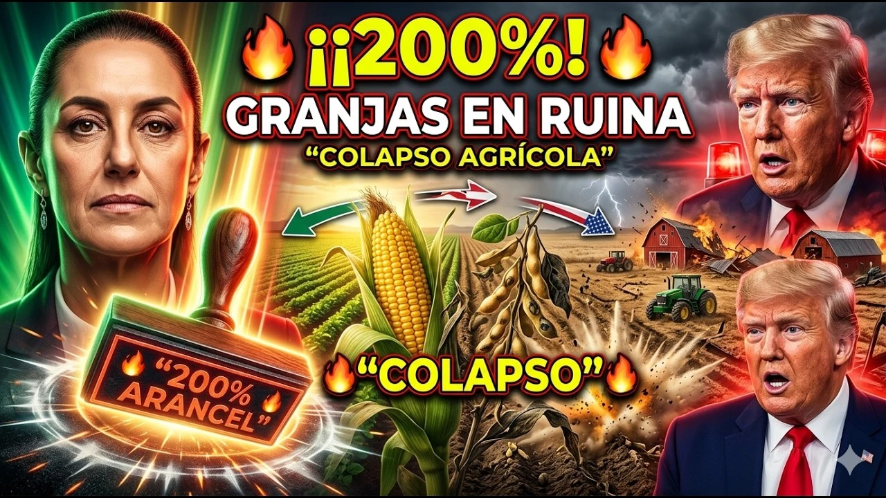  ÚLTIMA HORA: México lanza arancel del 200% al maíz y soja de EE. UU. y desata una guerra comercial sin precedentes