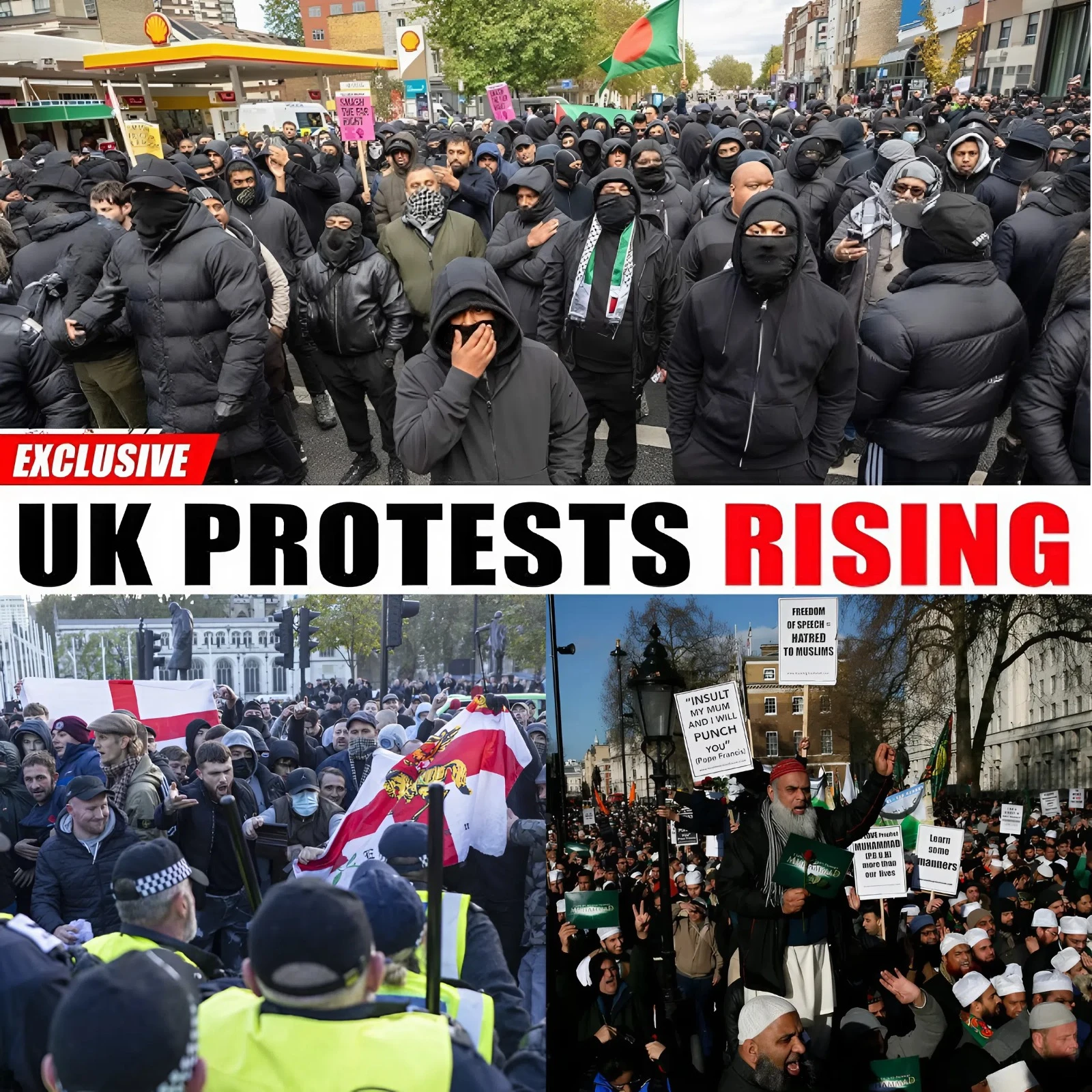  Islam in England Is UNSTOPPABLE!!! — Protests Are Escalating Across the UK Tep