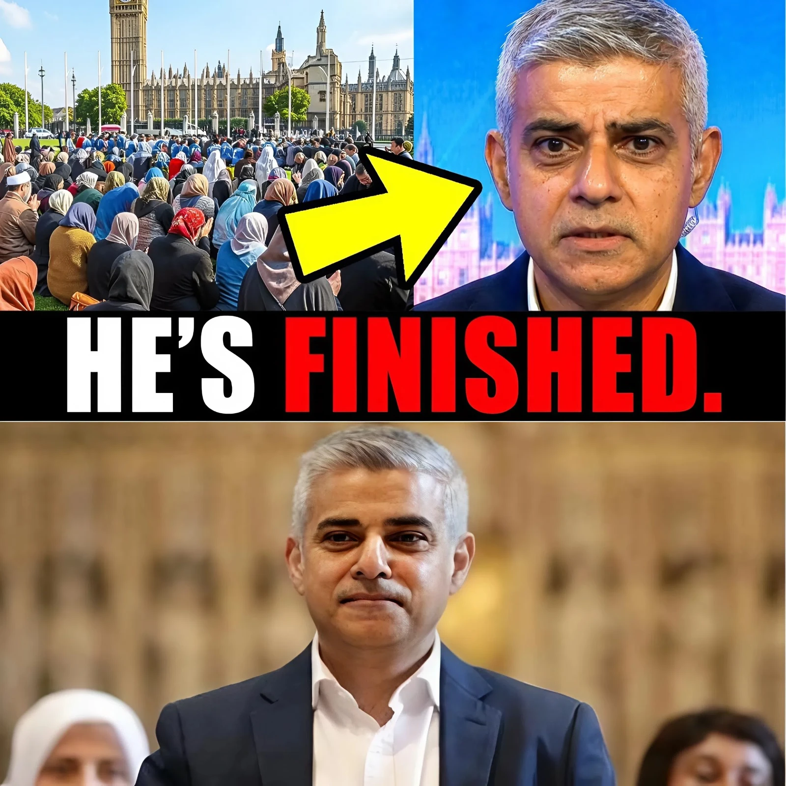 "‘The Shocking Breakdown!’: Muslim London Mayor COLLAPSES on Live TV—‘Did He Finally Tep