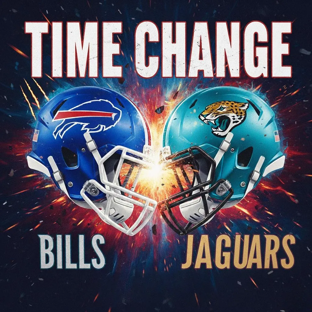 TIME CHANGE: The NFL has set the start time for the game between the Bills and Jaguars - The Battle in Jacksonville Officially Begins