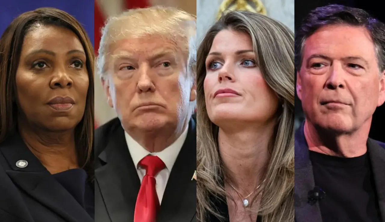 BREAKING BOMBSHELL: Trump left humiliated as judge dismisses his witch hunt indictment against James Comey and Leticia James.