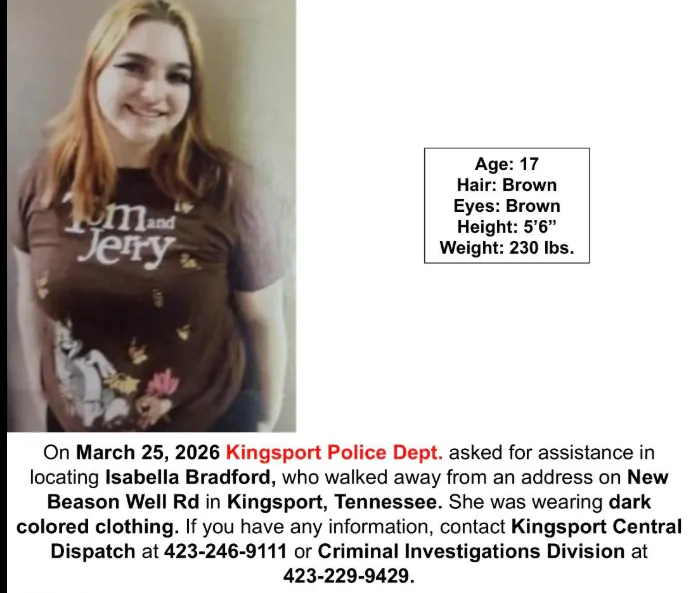 HELP LOCATE ISABELLA BRADFORD – MISSING TEEN