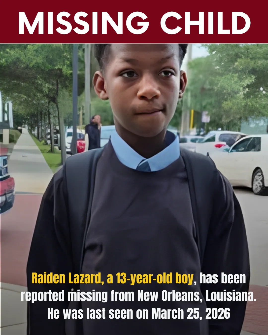 HELP LOCATE RAIDEN LAZARD – MISSING TEEN